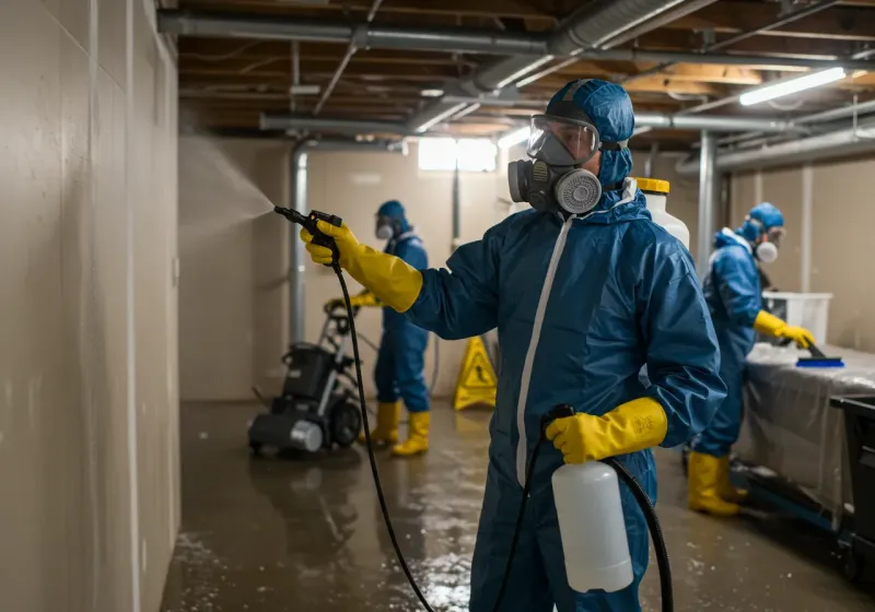 Basement Sanitization and Antimicrobial Treatment process in Carthage, NC